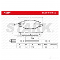 Тормозные колодки, комплект STARK 1437778394 BM7G 7 skbp0010140 - Изображение 3