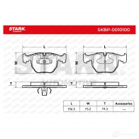 Тормозные колодки, комплект STARK 1437782853 skbp0010100 9N0B 43 - Изображение 3