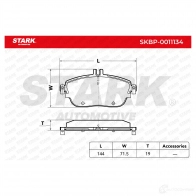 Тормозные колодки, комплект STARK 1437782843 skbp0011134 LJH 0J - Изображение 2