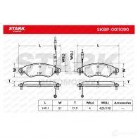 Тормозные колодки, комплект STARK 1437783138 skbp0011090 95DB 7J - Изображение 2
