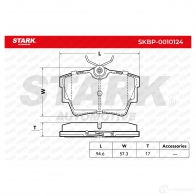 Тормозные колодки, комплект STARK 0U 5WC 1437777288 skbp0010124 - Изображение 3