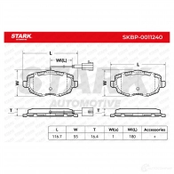Тормозные колодки, комплект STARK 1437779328 skbp0011240 8LVY 4 - Изображение 2