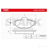 Тормозные колодки, комплект STARK 56 K1Y25 skbp0010307 1437779883 - Изображение 2