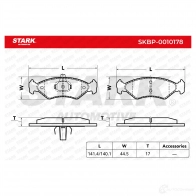 Тормозные колодки, комплект STARK 1437780029 I3HB WE skbp0010178 - Изображение 2