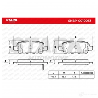 Тормозные колодки, комплект STARK 1437776693 skbp0010053 7V21 N - Изображение 2