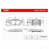 Тормозные колодки, комплект STARK skbp0010145 1437779978 AX7U TT - Изображение 2