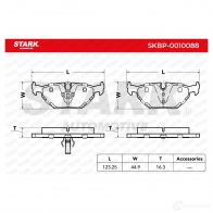 Тормозные колодки, комплект STARK 1437778413 skbp0010088 F N4EGI7 - Изображение 3