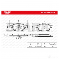 Тормозные колодки, комплект STARK BHJH 0 1437782845 skbp0010345 - Изображение 2
