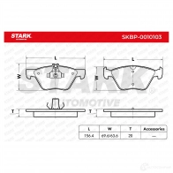 Тормозные колодки, комплект STARK 1437782812 skbp0010103 O7 VD0 - Изображение 3