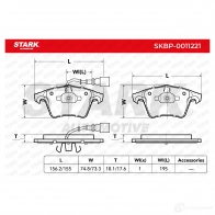 Тормозные колодки, комплект STARK skbp0011221 1437782966 71PE4 MS - Изображение 2