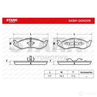 Тормозные колодки, комплект STARK 1437781285 K D42A skbp0010319 - Изображение 3