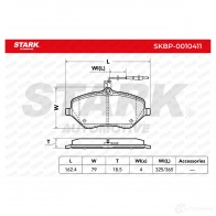 Тормозные колодки, комплект STARK 1437782562 AWX 55CN skbp0010411 - Изображение 3
