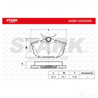 Тормозные колодки, комплект STARK GUXW SA 1437777273 skbp0010039 - Изображение 2