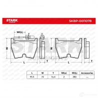Тормозные колодки, комплект STARK skbp0011078 GRLX BZ 1437782549 - Изображение 3
