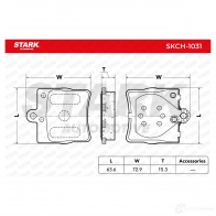 Тормозные колодки, комплект STARK JPC5D T skch1031 1437779889 - Изображение 3