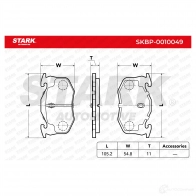 Тормозные колодки, комплект STARK 1437776690 4 ZZ77 skbp0010049 - Изображение 2