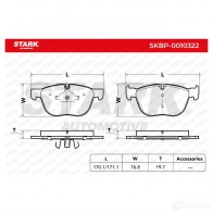 Тормозные колодки, комплект STARK 9QJQ I skbp0010322 1437782529 - Изображение 3