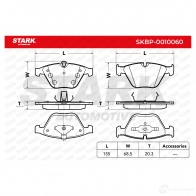 Тормозные колодки, комплект STARK 1437782893 1 RU98 skbp0010060 - Изображение 2