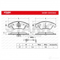 Тормозные колодки, комплект STARK skbp0010302 1437782571 IMWDDS Z - Изображение 3