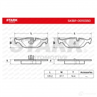 Тормозные колодки, комплект STARK ANTD1S 1 skbp0010350 1437780310 - Изображение 3