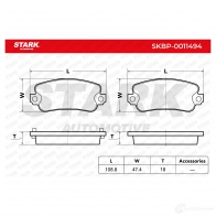Тормозные колодки, комплект STARK SY78 WN skbp0011494 1437776684 - Изображение 2