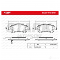 Тормозные колодки, комплект STARK skbp0010461 1437783216 13 X9K2B - Изображение 3
