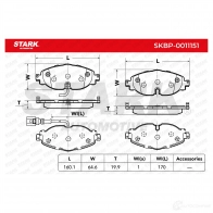 Тормозные колодки, комплект STARK skbp0011151 1437782900 E2VG 6 - Изображение 2