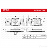 Тормозные колодки, комплект STARK J5 GLO skbp0011074 1437783543 - Изображение 6