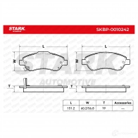 Тормозные колодки, комплект STARK 1437782891 skbp0010242 4UQH2 Q - Изображение 3