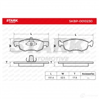 Тормозные колодки, комплект STARK 1437780020 Z7 P7T skbp0010230 - Изображение 6