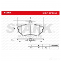 Тормозные колодки, комплект STARK 0VKM89 R skbp0010246 1437780023 - Изображение 2