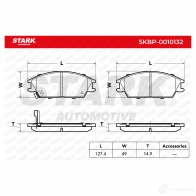 Тормозные колодки, комплект STARK skbp0010132 LL Z6U9 1437777709 - Изображение 3
