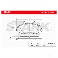 Тормозные колодки, комплект STARK skbp0011226 KVO4 E 1437782448 - Изображение 2