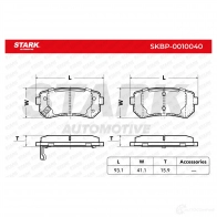 Тормозные колодки, комплект STARK 1437776730 skbp0010040 T2KE P - Изображение 2