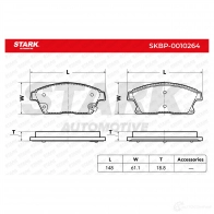 Тормозные колодки, комплект STARK 1437783219 skbp0010264 S 2DHKZ - Изображение 2