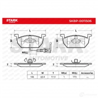 Тормозные колодки, комплект STARK P TX84 skbp0011506 1437783311 - Изображение 2