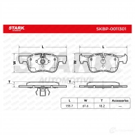Тормозные колодки, комплект STARK skbp0011301 1437782856 2ERZ FE - Изображение 2