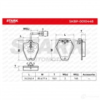 Тормозные колодки, комплект STARK skbp0010448 XX4H W 1437781787 - Изображение 3
