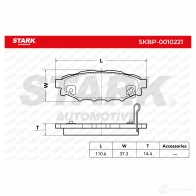 Тормозные колодки, комплект STARK 1437776718 NTU3 4 skbp0010221 - Изображение 4
