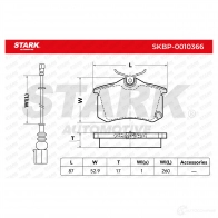 Тормозные колодки, комплект STARK skbp0010366 YT DO6 1437779899 - Изображение 3