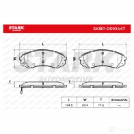 Тормозные колодки, комплект STARK 1437783223 skbp0010447 K65QG 5 - Изображение 3