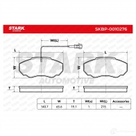 Тормозные колодки, комплект STARK 1437782950 skbp0010276 HP 3NCC - Изображение 2