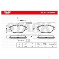 Тормозные колодки, комплект STARK skbp0010096 3LQV V 1437782049 - Изображение 2
