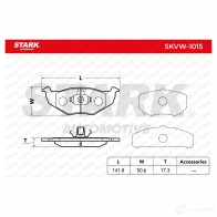Тормозные колодки, комплект STARK 1437781022 PN5 P2S skvw1015 - Изображение 2
