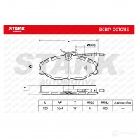 Тормозные колодки, комплект STARK 3EAU K skbp0010115 1437781280 - Изображение 3