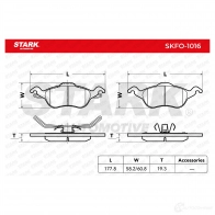 Тормозные колодки, комплект STARK skfo1016 DYL BX 1437783293 - Изображение 3