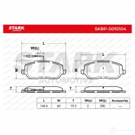Тормозные колодки, комплект STARK 1437783166 skbp0010104 NIA 2B3X - Изображение 2