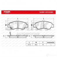 Тормозные колодки, комплект STARK skbp0010080 1437777867 0 SOMTHB - Изображение 3