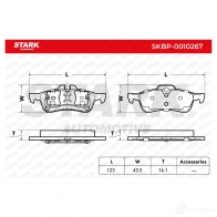 Тормозные колодки, комплект STARK skbp0010267 1437778408 2A4I4 P - Изображение 3