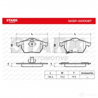 Тормозные колодки, комплект STARK 1437783191 skbp0010087 0JJ 3JBO - Изображение 3